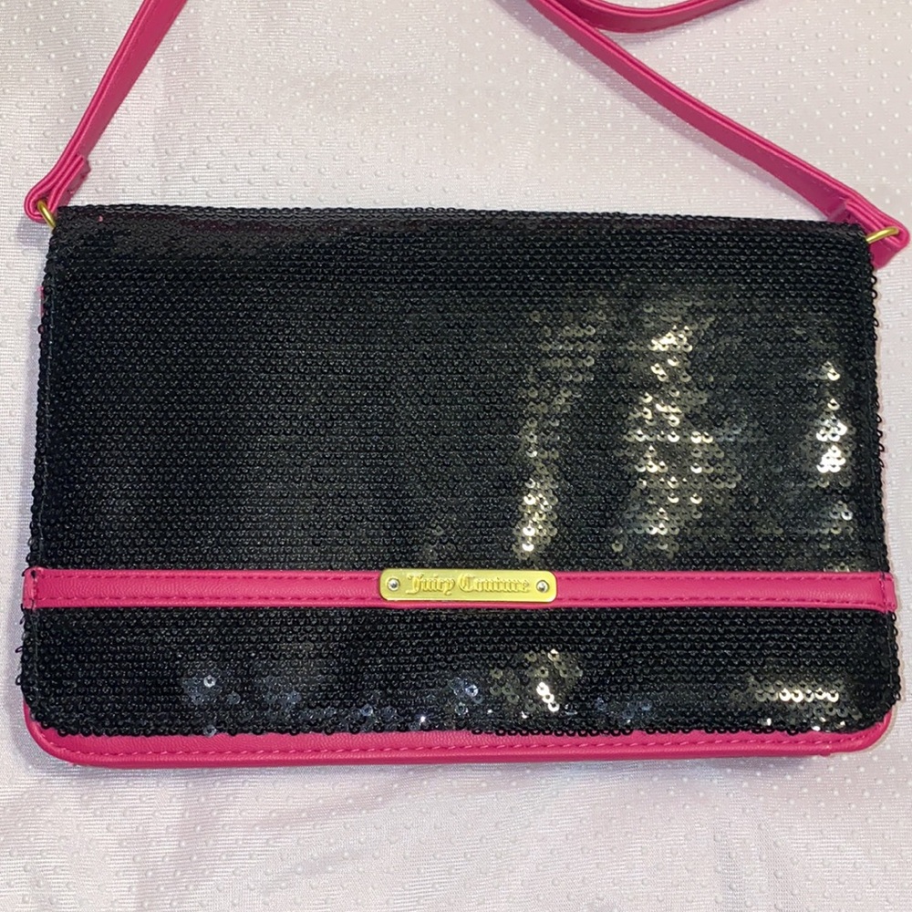 Juicy Couture crossbody bag color Hot pink/black - Picture 5 of 10